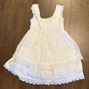 Tommy Bahama White Lace-Trim Girls' Casual Dress